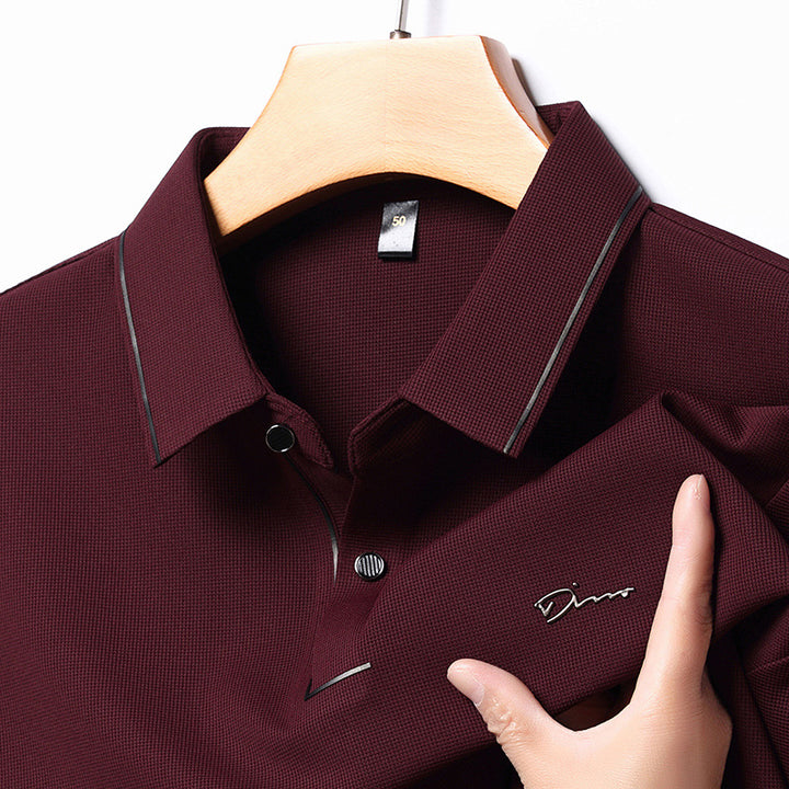 Herren Hochwertiges Langarm Poloshirt mit feuchtigkeitsregulierendem Stoff Aliams