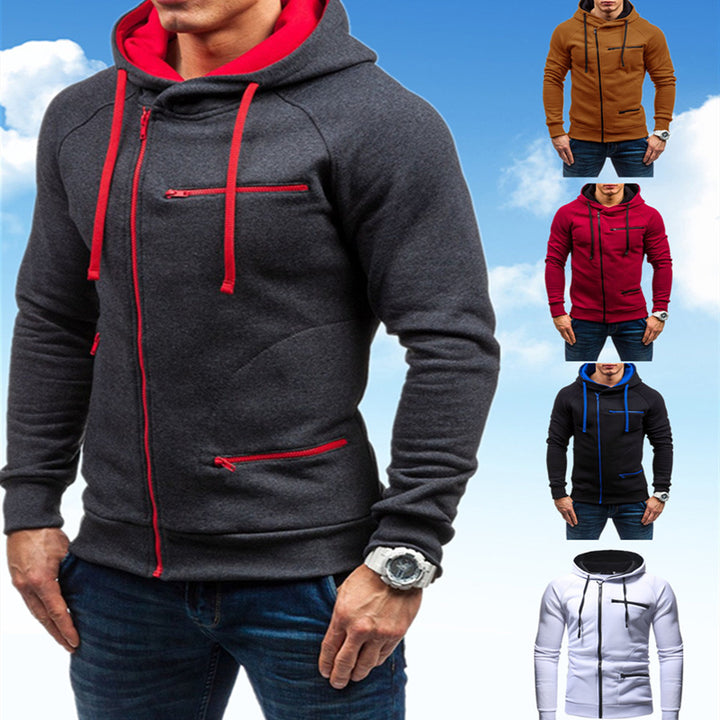 Herren Hoodie mit funktionalen Reißverschlusstaschen Aliams