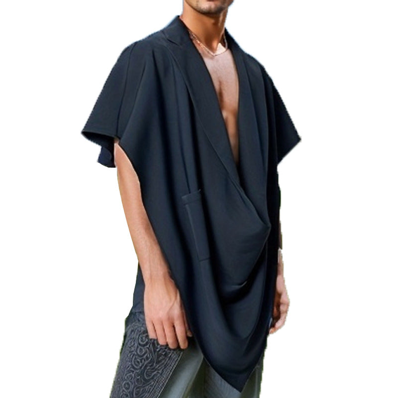 Damen Elegante Oversize-Umhangjacke mit praktischem Taschen-Design Aliams