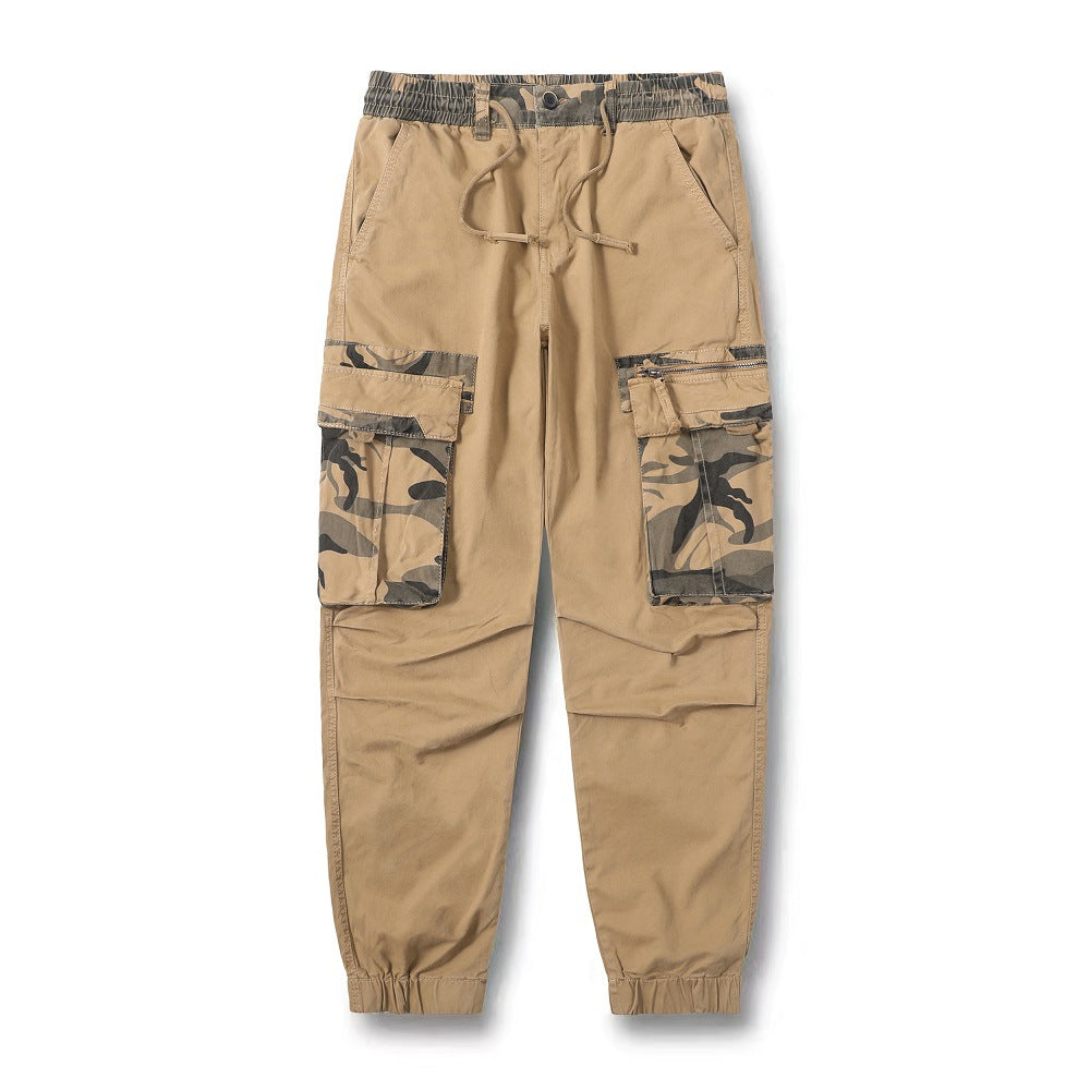 Herren Cargo-Hose mit elastischem Bund und praktischen Reißverschluss-Taschen Aliams