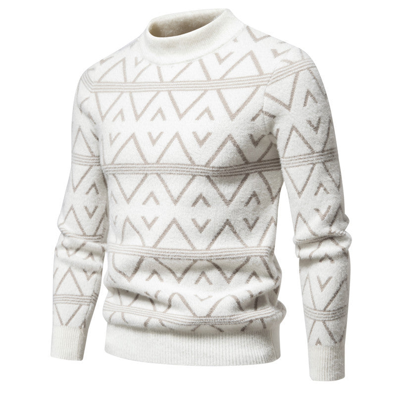 Herren Rollkragenpullover mit modernem Strukturdesign Aliams