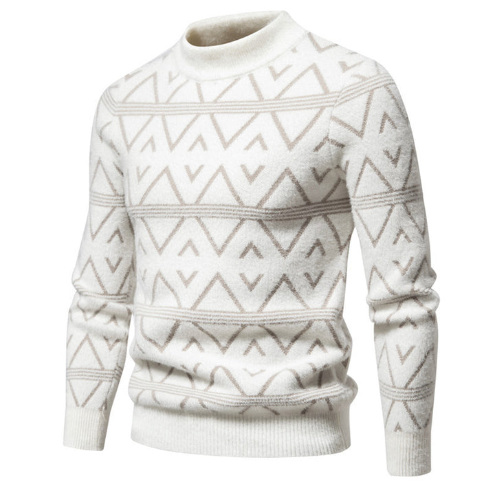 Herren Rollkragenpullover mit modernem Strukturdesign Aliams