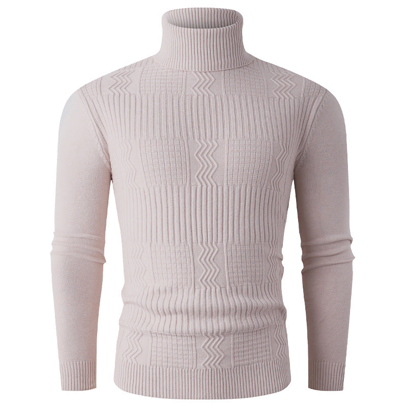 Herren eleganter Rollkragenpullover mit strukturiertem Design Aliams