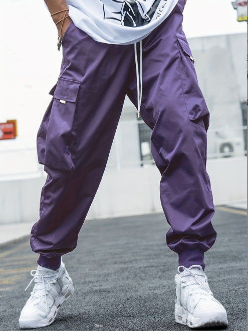 Herren Sportliche Cargo-Hose mit elastischem Bund und vielseitigen Taschen Aliams