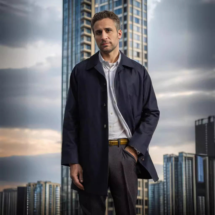 Herren wetterfeste Übergangsjacke mit praktischen Taschen Aliams