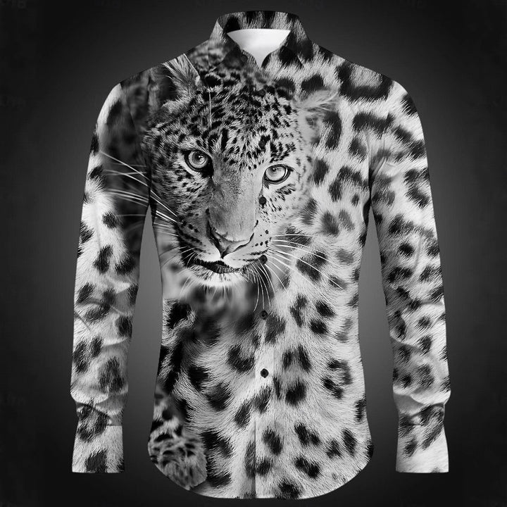 Herren Hemd mit lebendigem Tiermotiv Aliams