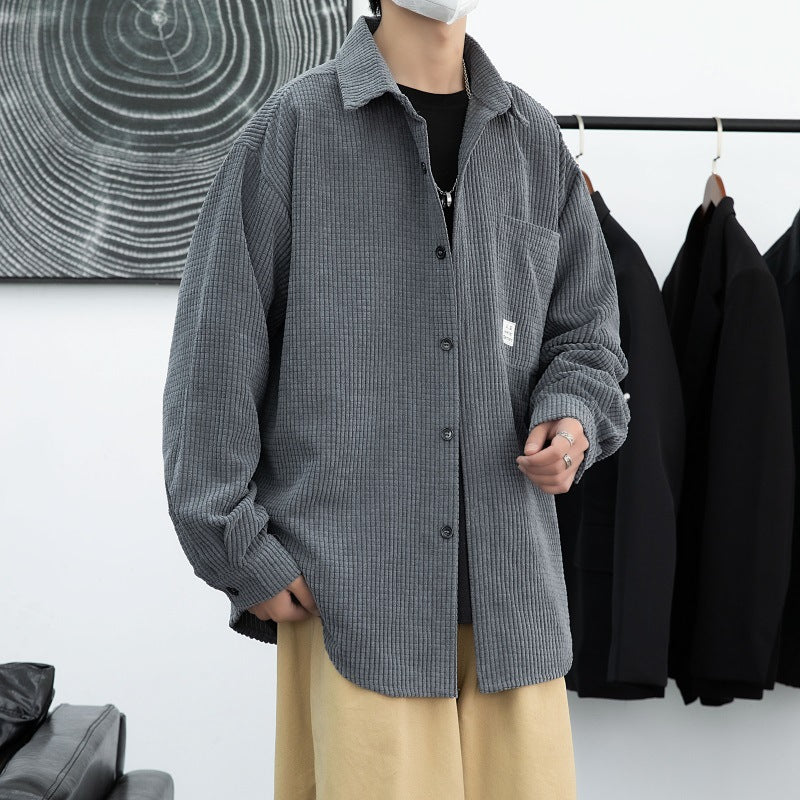 Herren Kordhemdjacke mit praktischen Brusttaschen und lässigem Schnitt Aliams