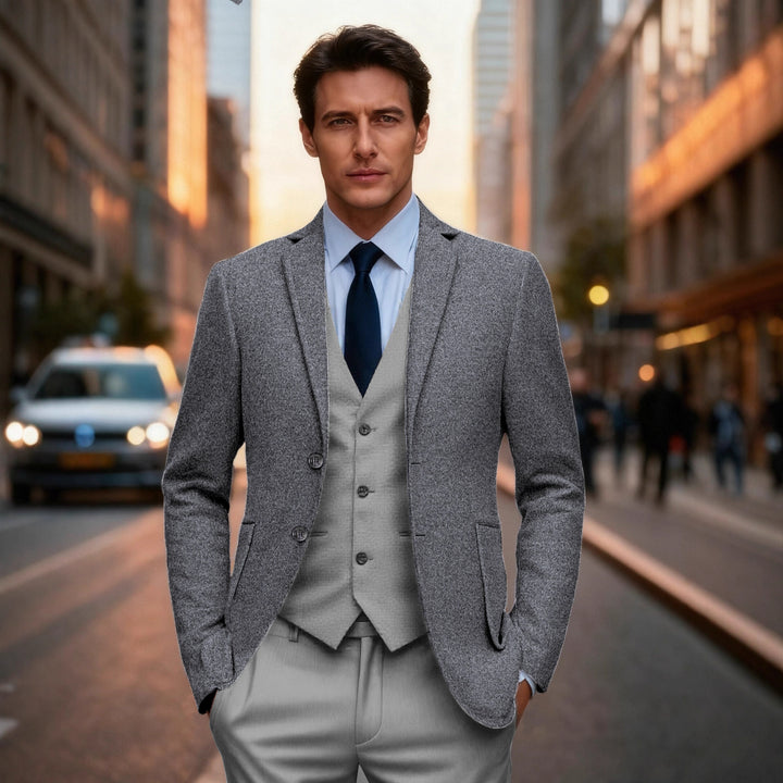 Herren klassischer einreihiger Blazer Aliams