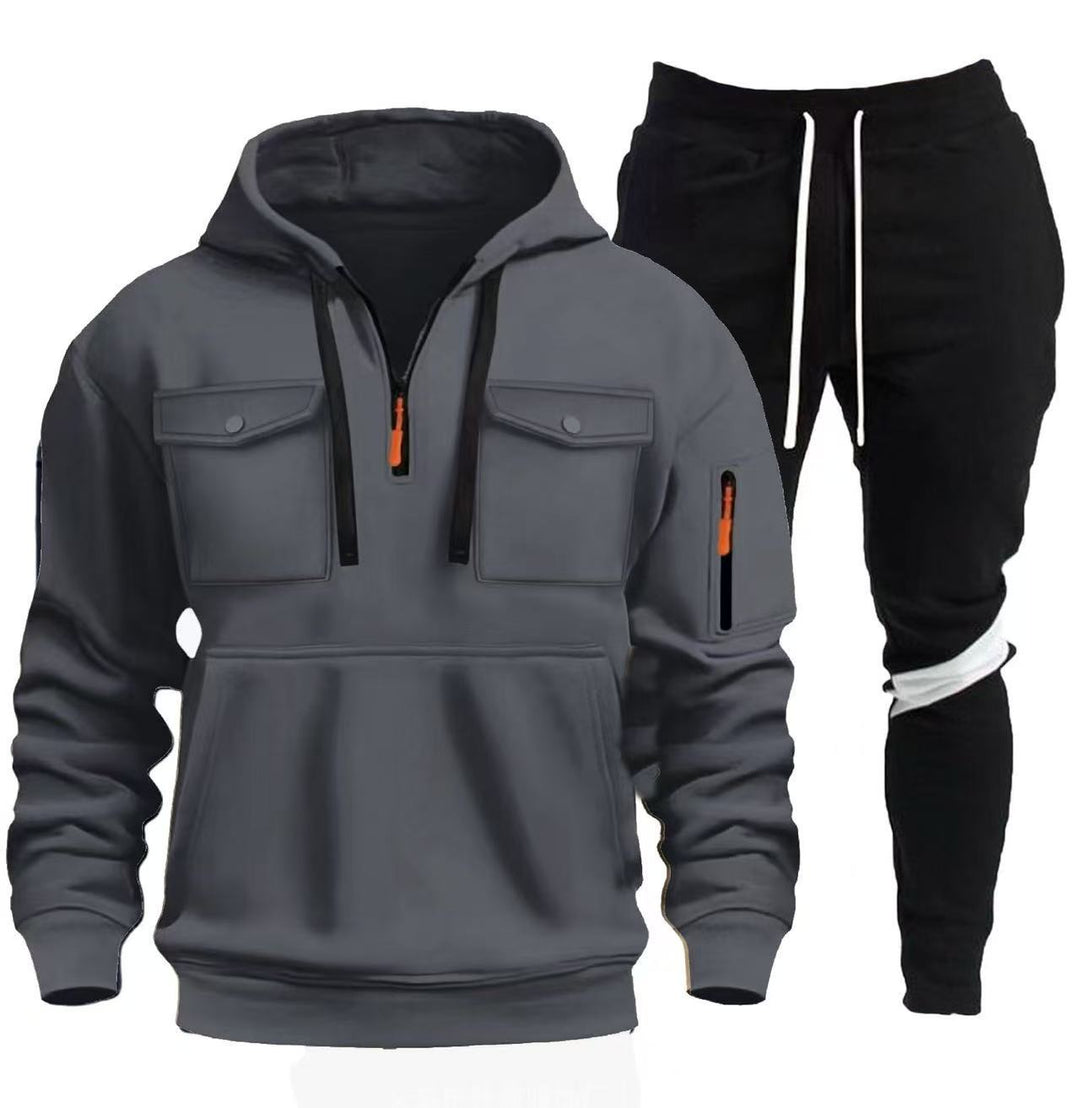 Herren praktische Kapuzenjacke mit Sporthose Aliams