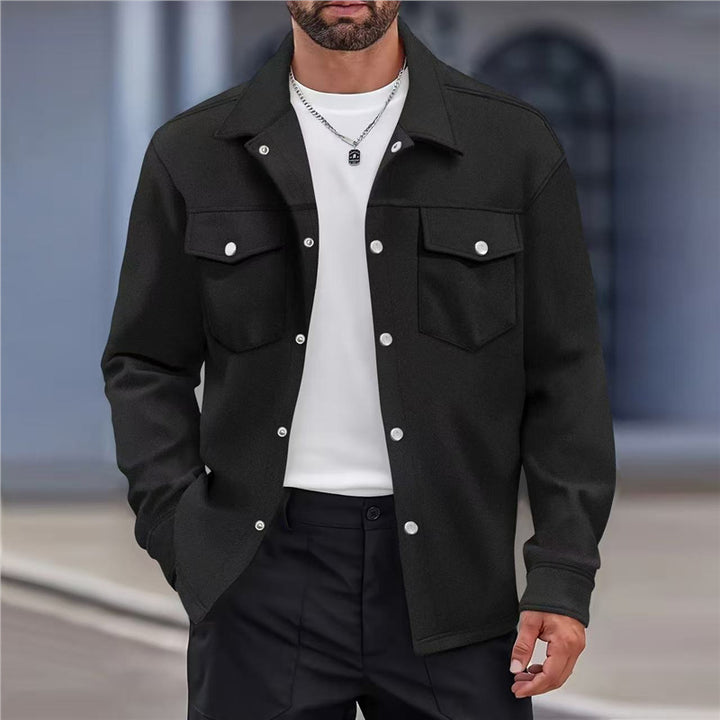 Herren vielseitige Freizeitjacke mit modernen Taschen und Knopfdetails Aliams