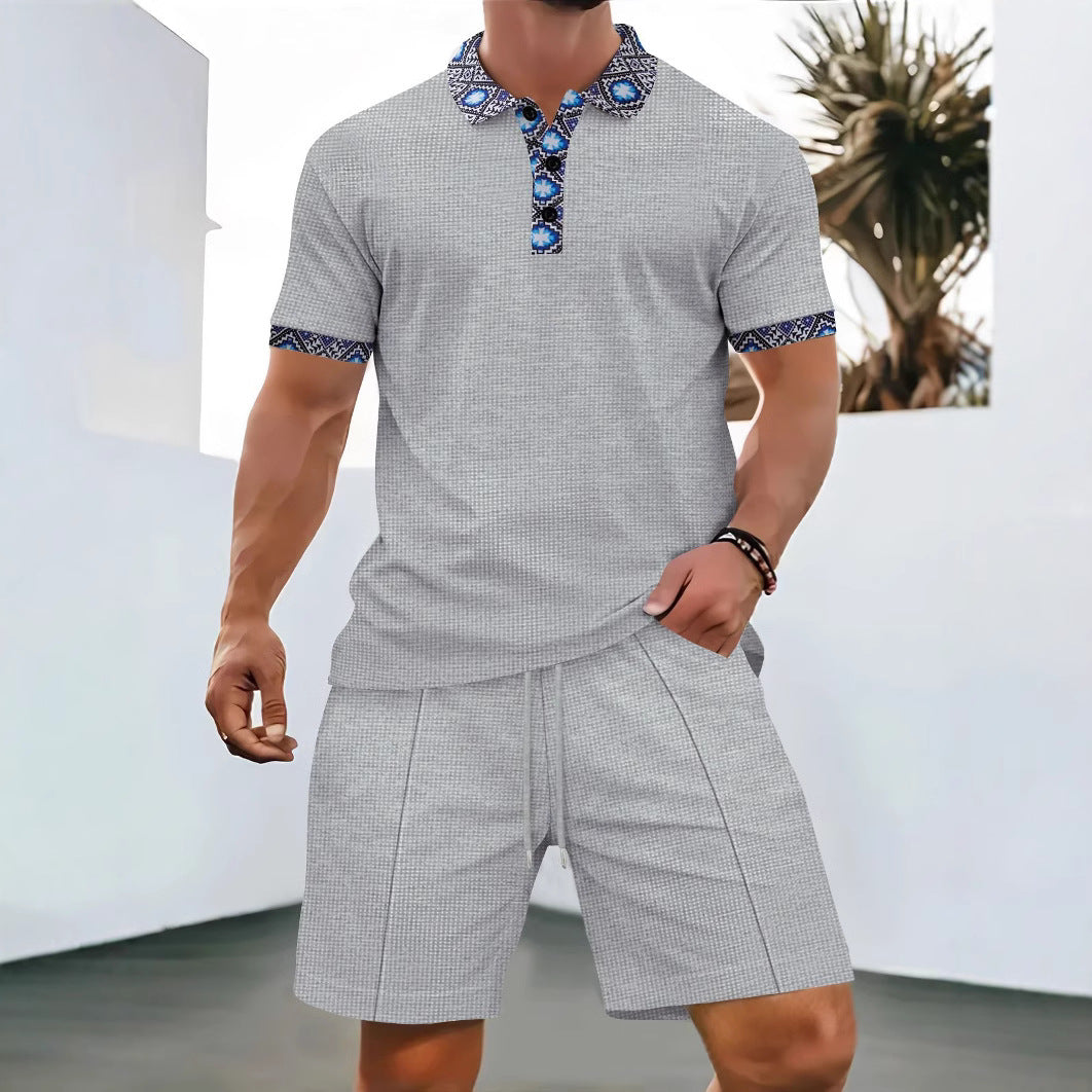 Herren Polohemd und Shorts Set Aliams