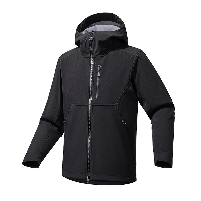 Herren technische Softshelljacke mit verstellbarer Kapuze Aliams