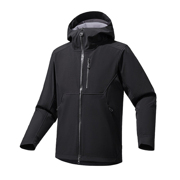 Herren technische Softshelljacke mit verstellbarer Kapuze Aliams