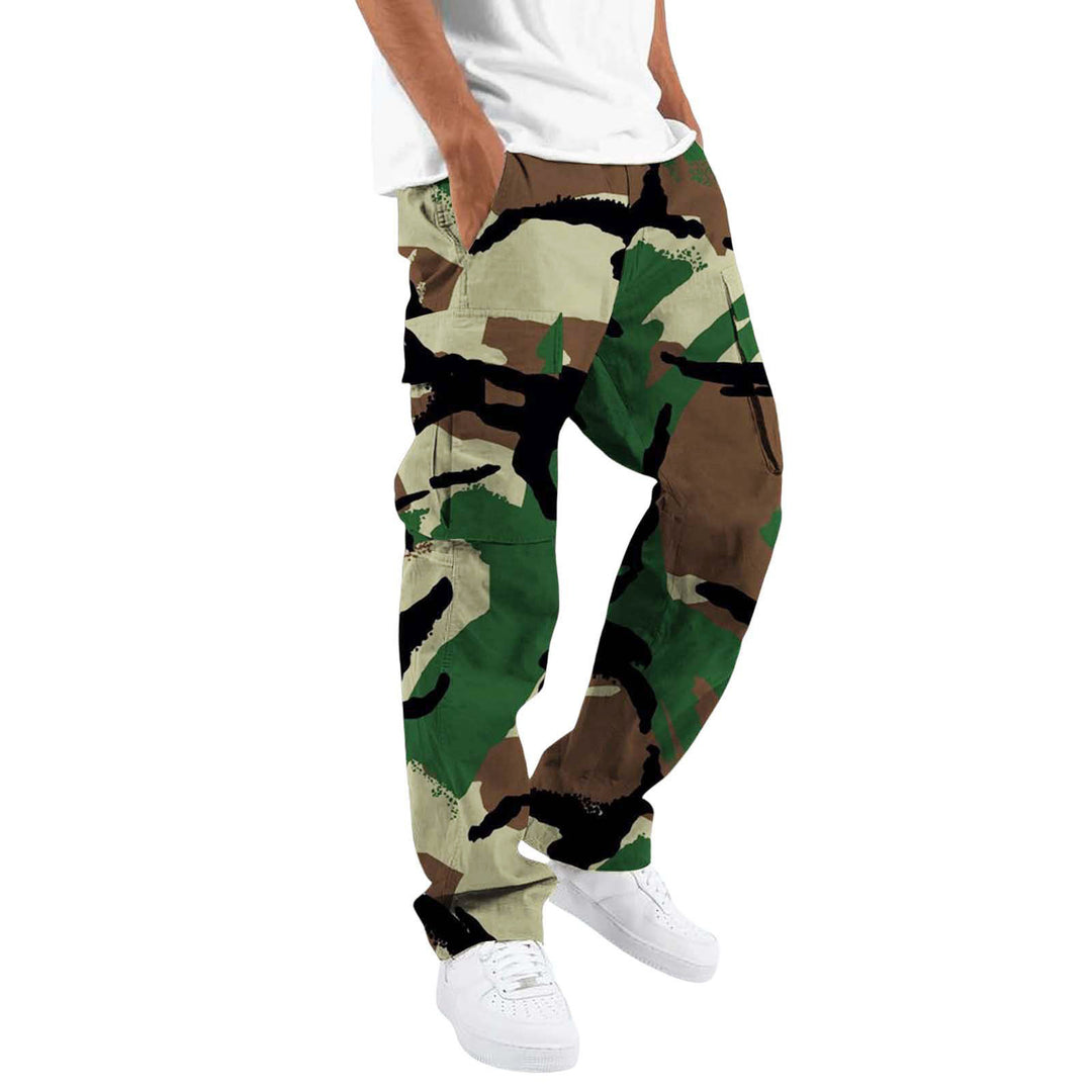 Herren Camouflage Cargo-Hose mit zahlreichen Taschen Aliams