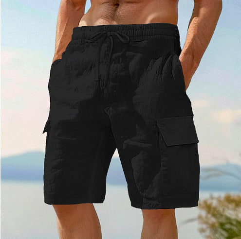 Herren Cargo-Shorts mit elastischem Bund und praktischen Seitentaschen Aliams
