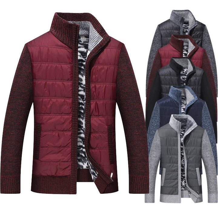 Herren Steppjacke mit hohem Kragen und gefütterten Ärmeln Aliams