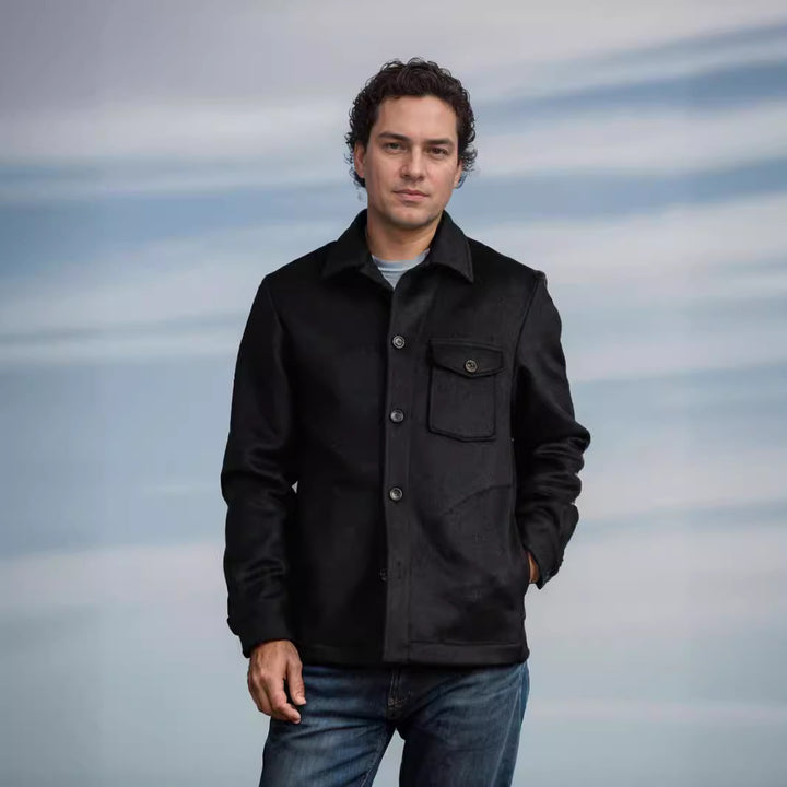 Herren Wolljacke mit praktischen Taschen Aliams