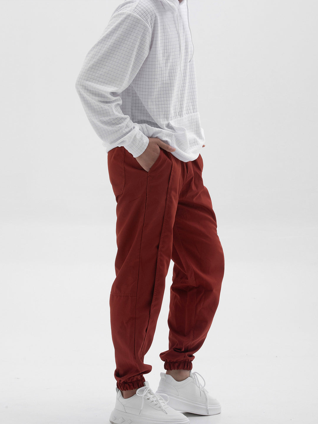 Herren Bequeme Chinohose mit elastischem Bund und seitlichen Eingrifftaschen Aliams