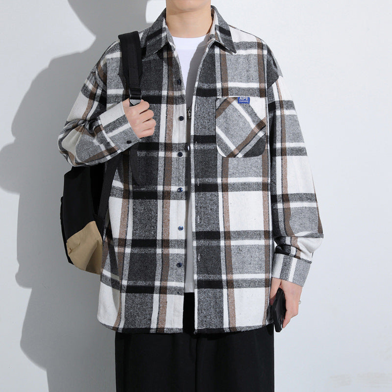 Herren Karierte Flanelljacke Aliams