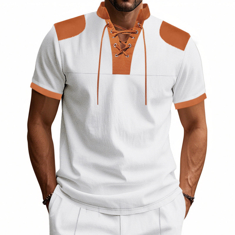 Herren Freizeit-T-Shirt mit innovativem Kragen und sportlichem Design Aliams