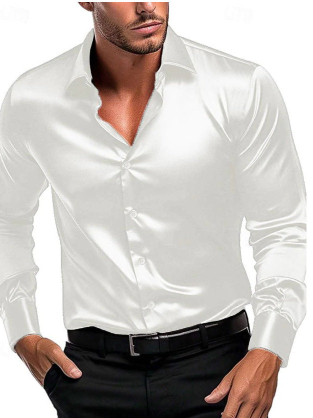 Herren Elegantes und Zeitloses Seidenhemd Aliams