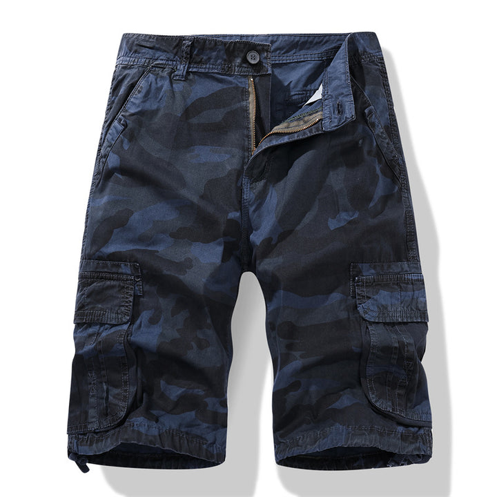 Herren Camouflage Cargo-Shorts mit vielseitigen Taschen und verstellbarem Bund Aliams