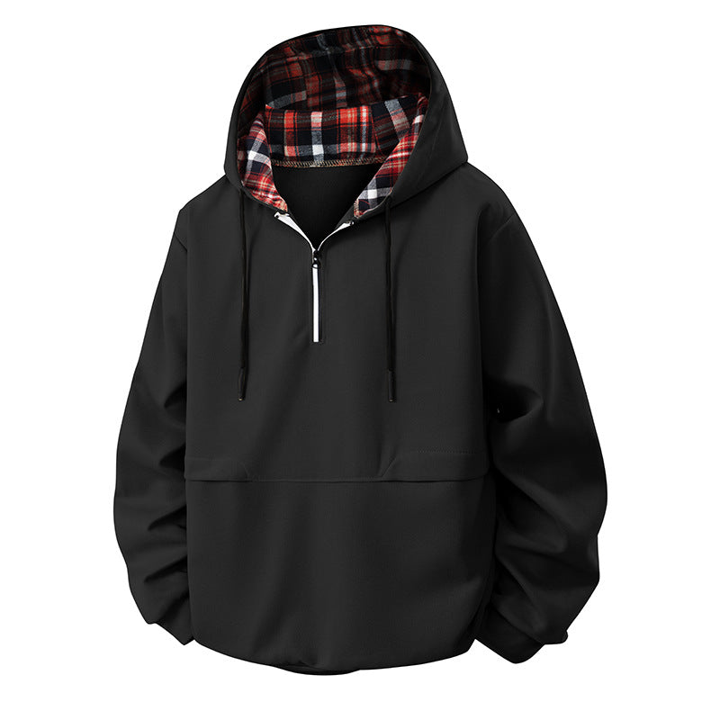 Herren Funktionspullover mit Plüschfutter und halbem Reißverschluss Aliams