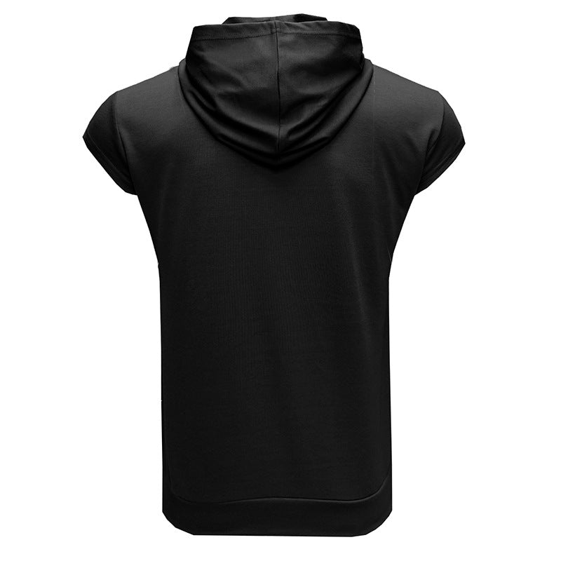 Herren Kurzarm-Hoodie mit praktischem Reißverschluss Aliams