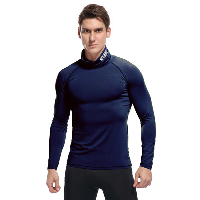 Herren Kompressor Langarmshirt mit Stehkragen Aliams