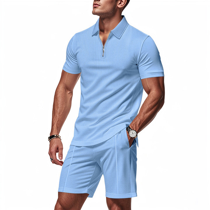 Herren sportliches Polo-Outfit mit Kurzarm und praktischen Taschen Aliams