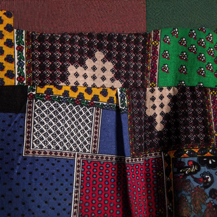 Herren Kurzarmhemd im kreativen Patchwork-Design mit Knopfdetails Aliams