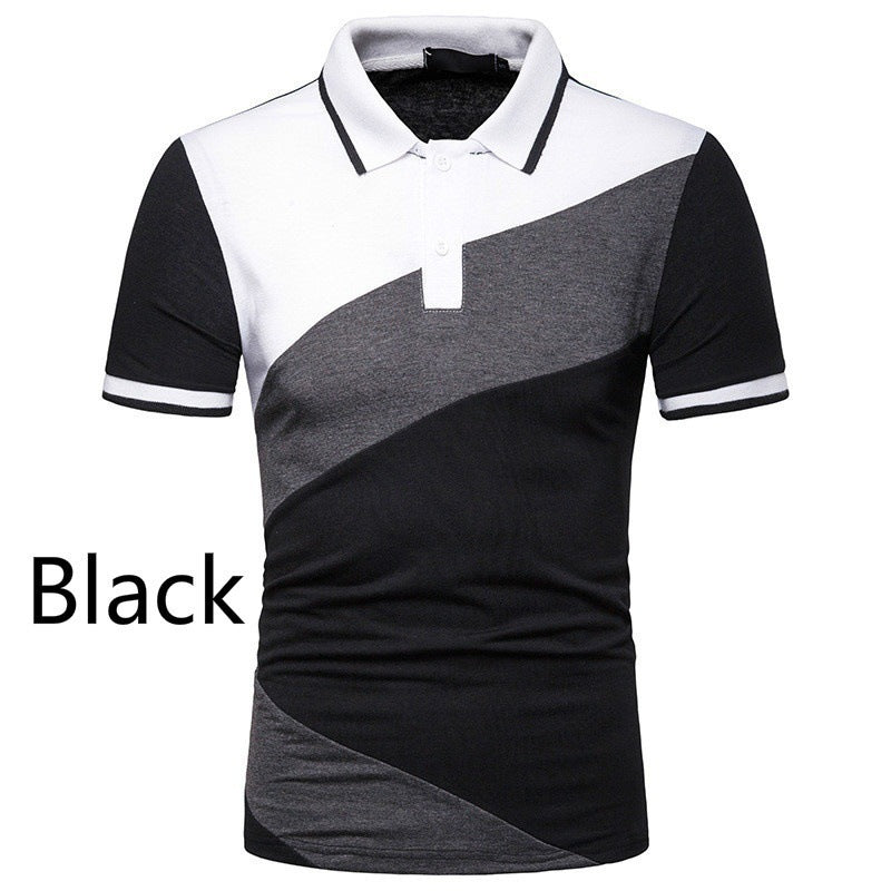 Herren Kurzarm Poloshirt mit modernem geometrischen Design Aliams