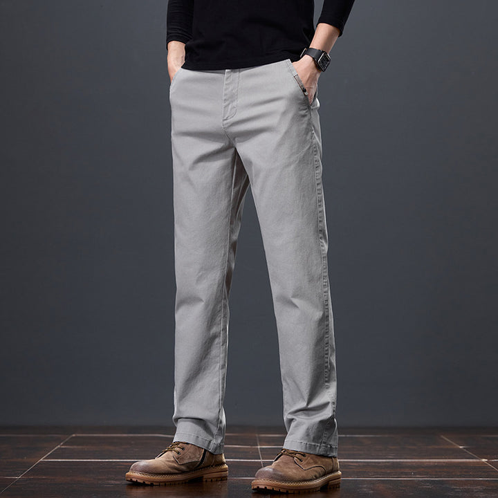 Herren bequeme Chinohose mit elastischem Bund und praktischen Taschen Aliams