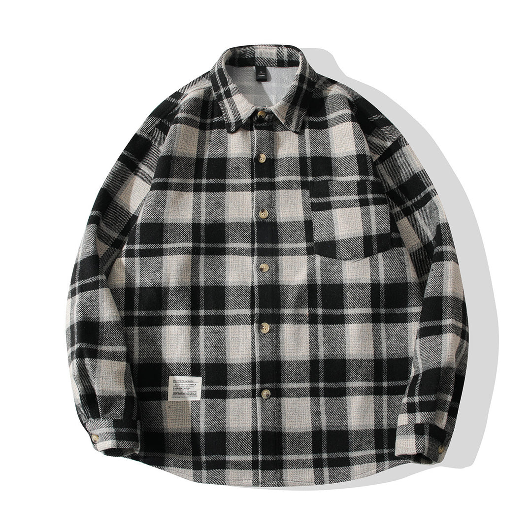 Herren gemütliches Flanellhemd mit Karomuster Aliams