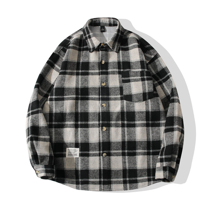 Herren gemütliches Flanellhemd mit Karomuster Aliams