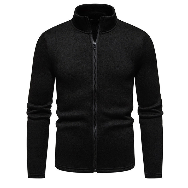 Herren Fleecejacke mit hohem Kragen und praktischem Reißverschluss Aliams