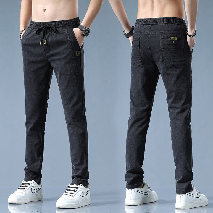 Herren stylische Chino-Hose mit verstellbarem Bund und modernen Details Aliams