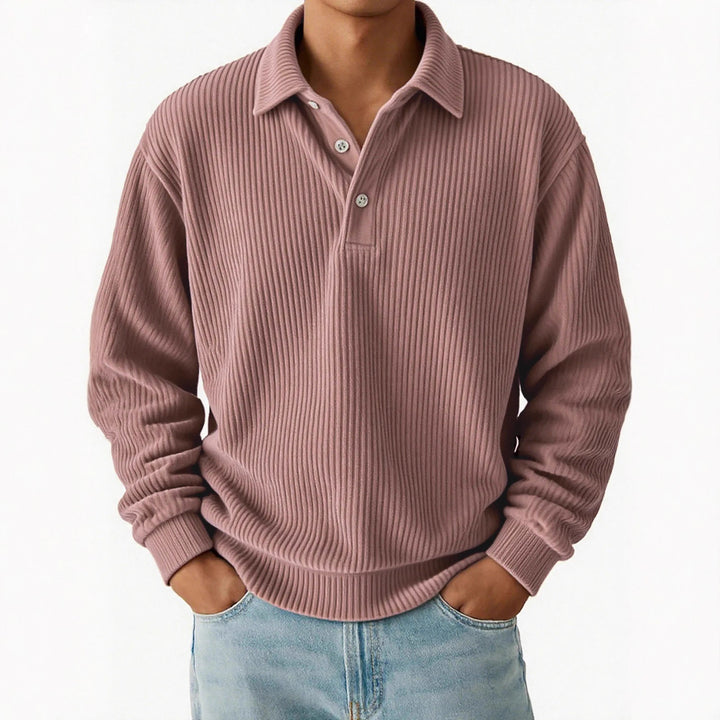 Herren Poloshirt mit Rippstruktur und klassischem Kragen Aliams