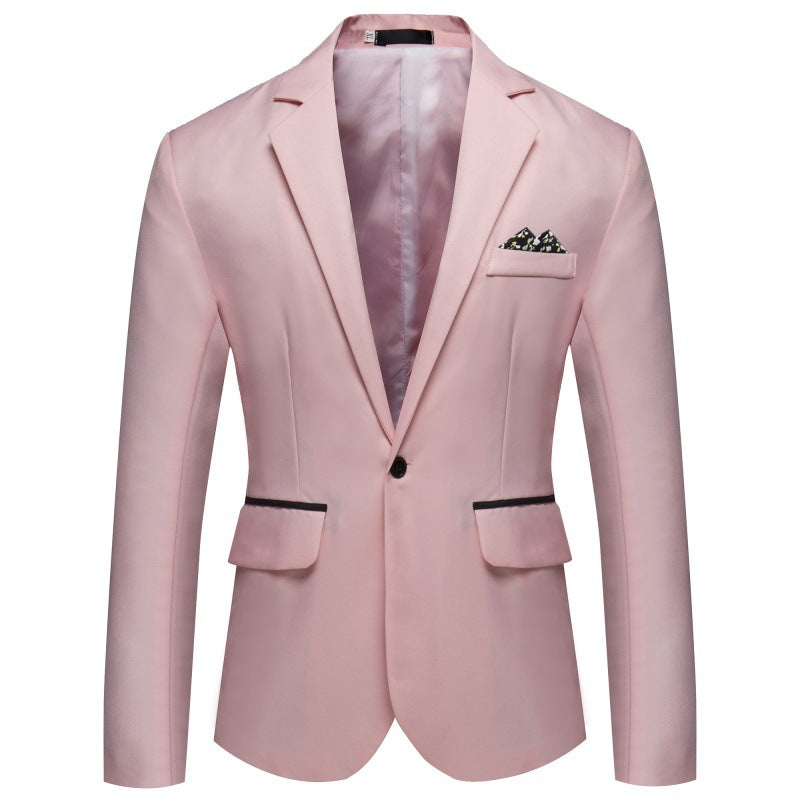 Herren Eleganter Blazer mit seidig-matter Oberfläche und Knopfdetails Aliams