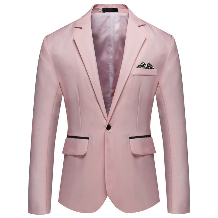 Herren Eleganter Blazer mit seidig-matter Oberfläche und Knopfdetails Aliams