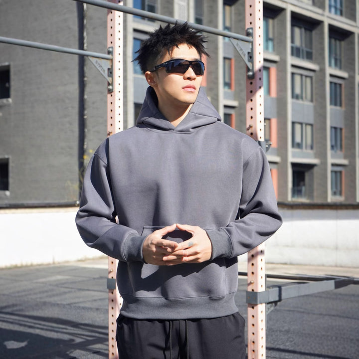 Herren Kapuzensweatshirt aus hochwertigem Baumwollmaterial mit modernem Oversized-Schnitt Aliams