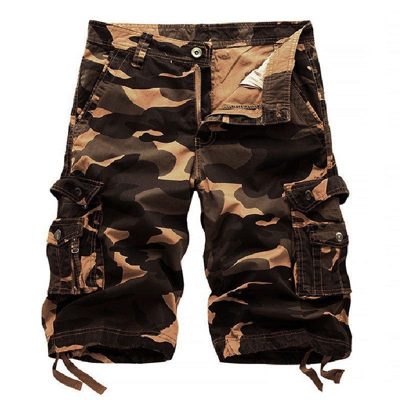 Herren Cargoshorts mit multifunktionalen Taschen und camouflagemuster Aliams