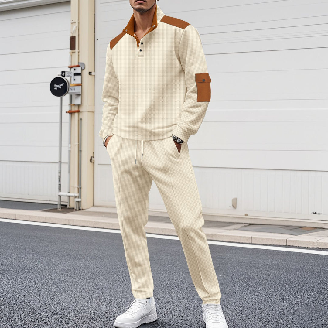 Herren Sportliches Zip-Set mit modischen Akzenten und strukturierter Verarbeitung Aliams