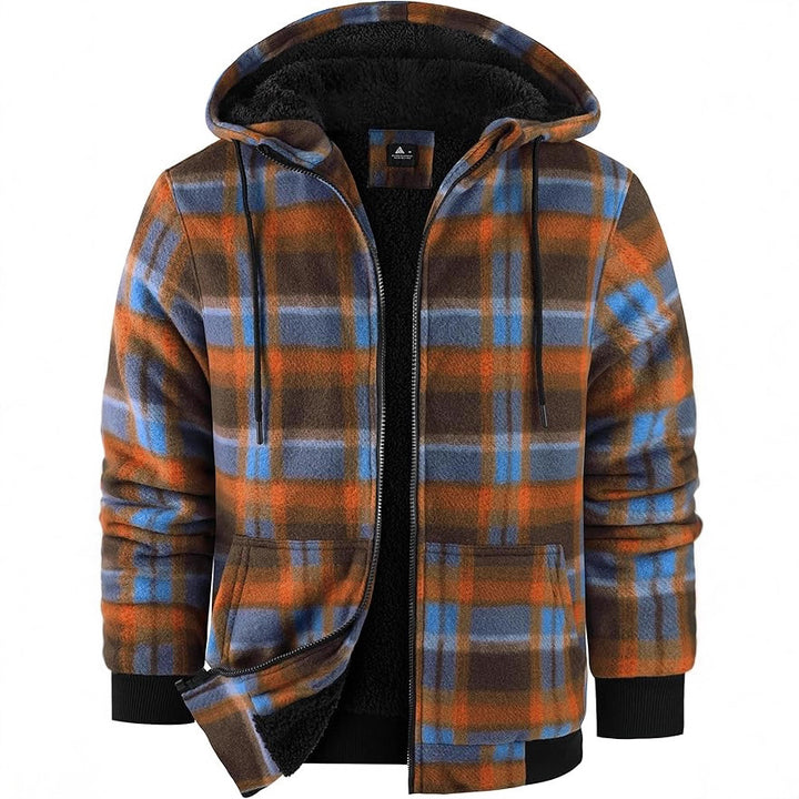 Herren gefütterte Flanelljacke mit urbanem Karomuster Aliams