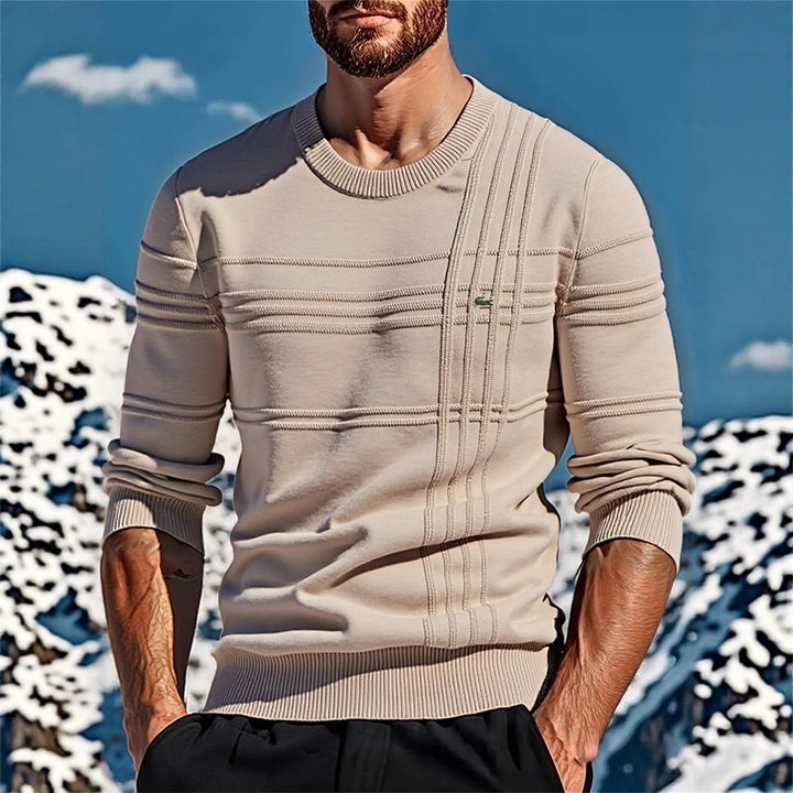 Herren stylischer Strickpullover mit einzigartigen Texturdetails Aliams