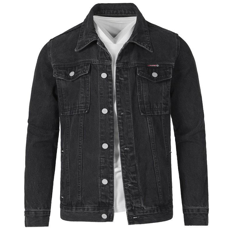 Herren Jeansjacke im modernen Slim-Fit Design mit praktischen Taschen und robusten Nieten Aliams