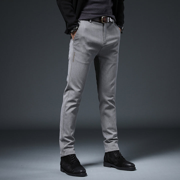 Herren elegante und schlanke Chinohose Aliams