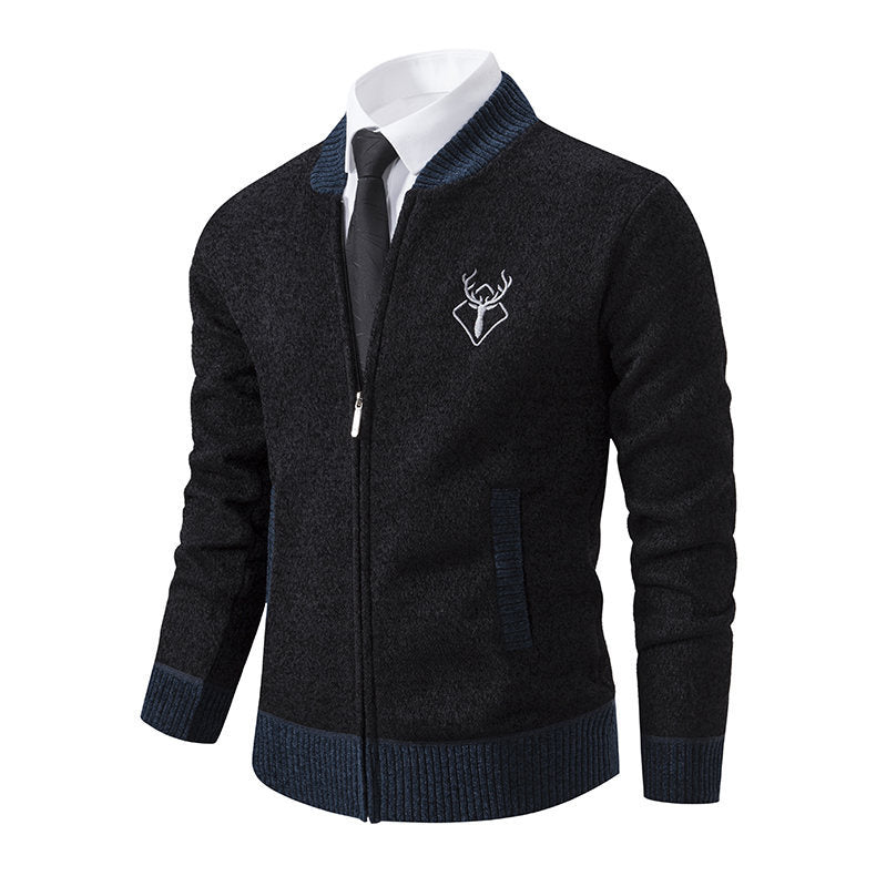 Herren sportive Strickjacke mit Reißverschluss und stilvollem Detail Aliams