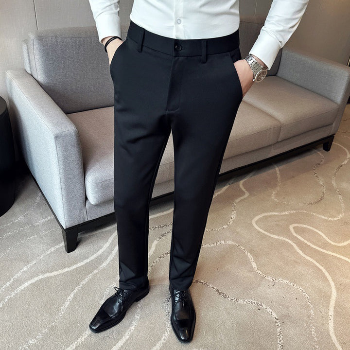 Herren elegante Anzughose aus leichtemStretchmaterial mit seitlichen Taschen Aliams