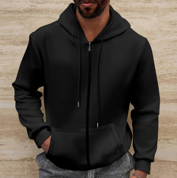 Herren Hoodie mit modernem Reißverschluss und praktischen Taschen Aliams